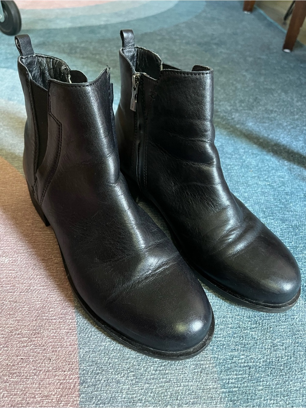 Salvia Women’s Black Leather Ankle Boots